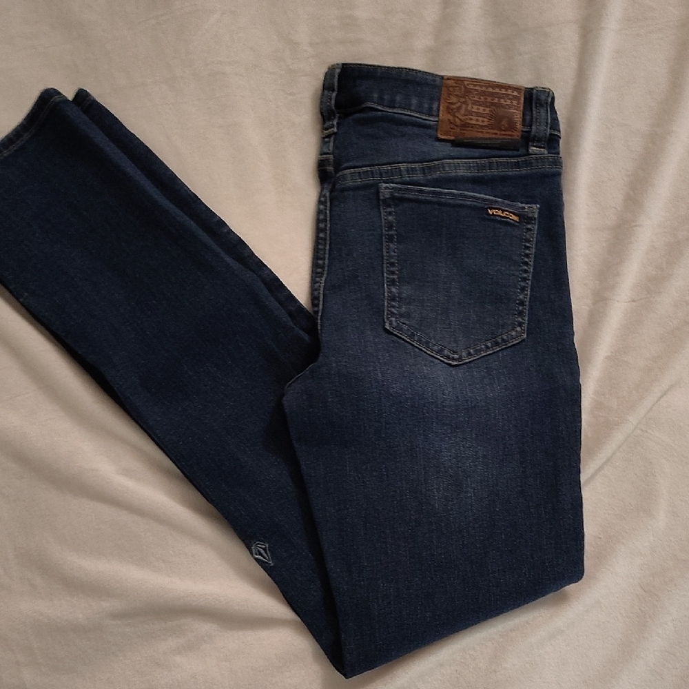 Volcom Blue Slim Fit Jeans with Natural Fading